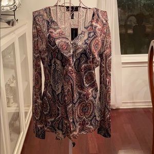 INC  paisley shirt and cami size small